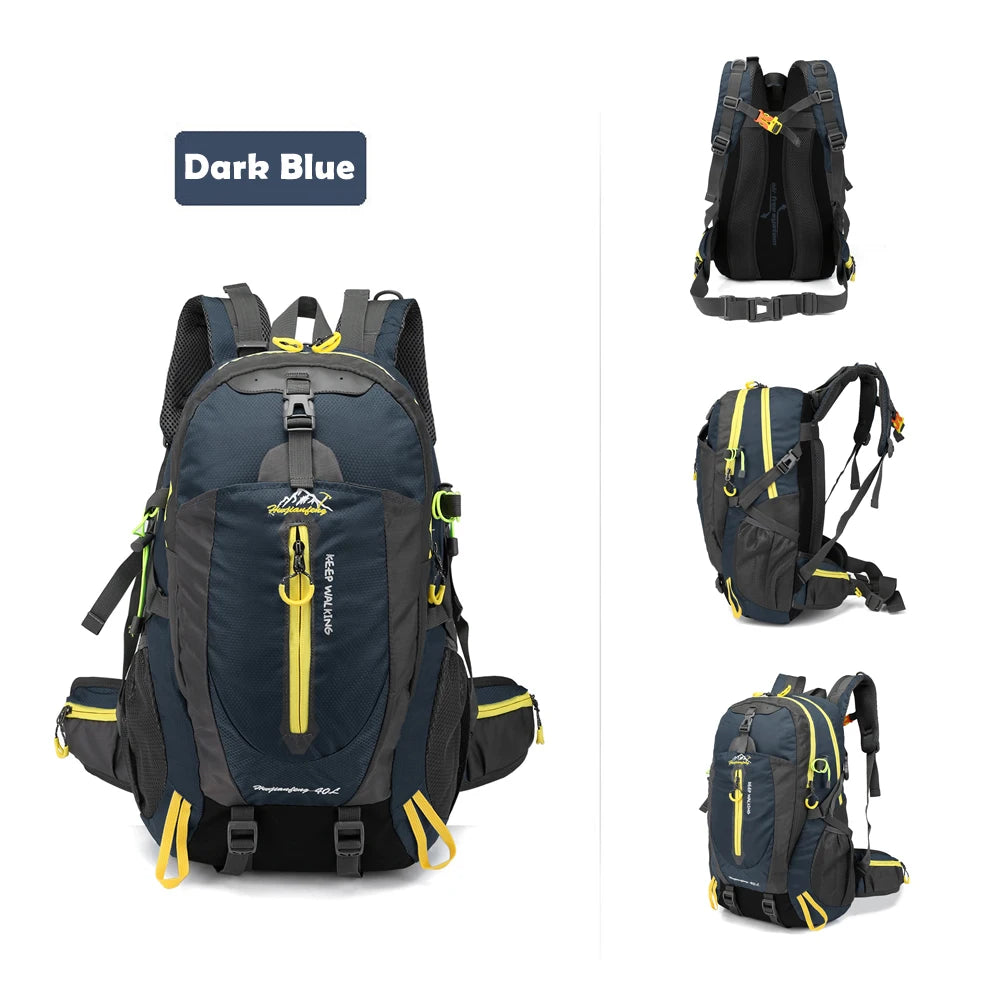 40L Unisex Water Resistant Travel Backpack Camping Hiking & Daypack