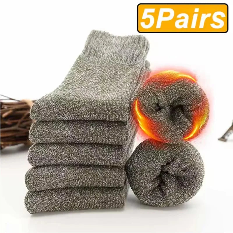 5pc Unisex Thick Thermal Socks