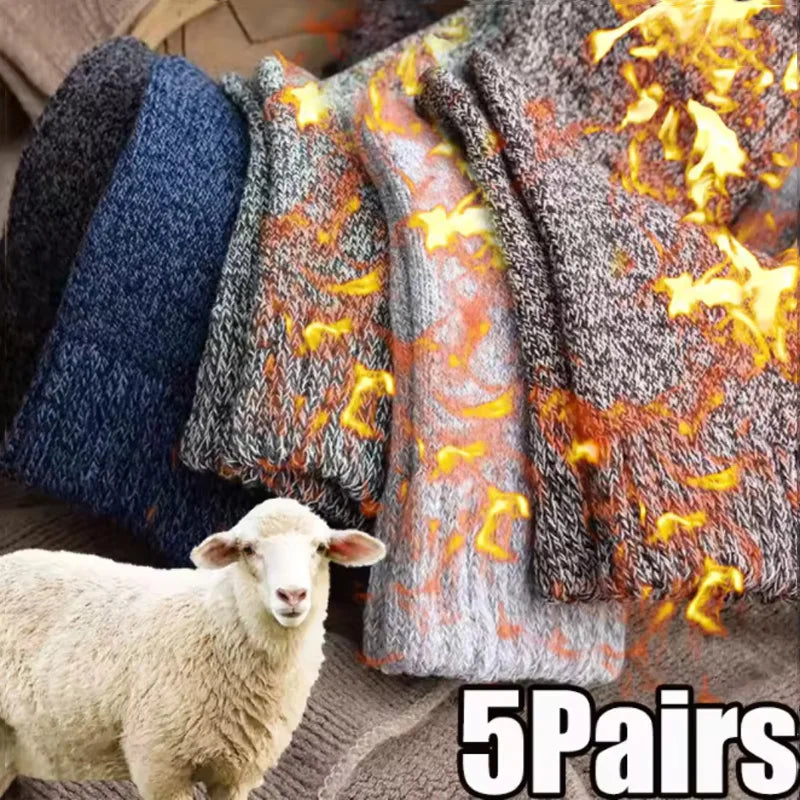 5pc Unisex Thick Thermal Socks