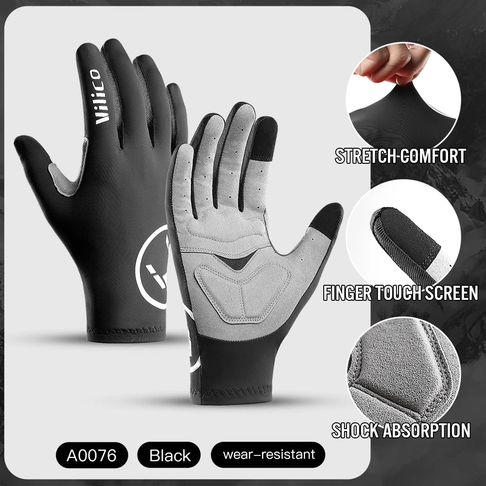 Touch Screen Long Full Fingered Gel Multi-Purpose Sport Gloves