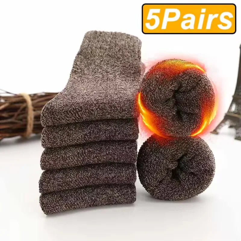 5pc Unisex Thick Thermal Socks