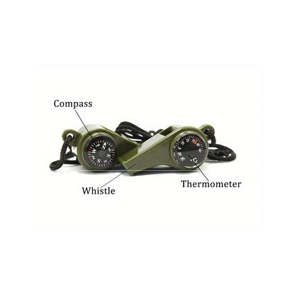 3 in 1 Emergency Survival Whistle & Compass