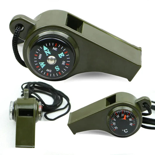 3 in 1 Emergency Survival Whistle & Compass