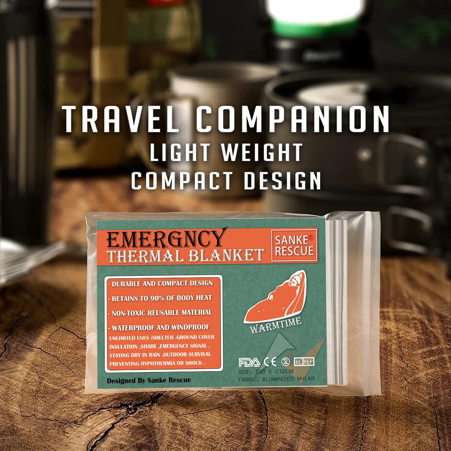 Emergency Thermal Blanket (4 Piece) [EXTRA VALUE]