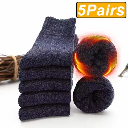 5pc Unisex Thick Thermal Socks