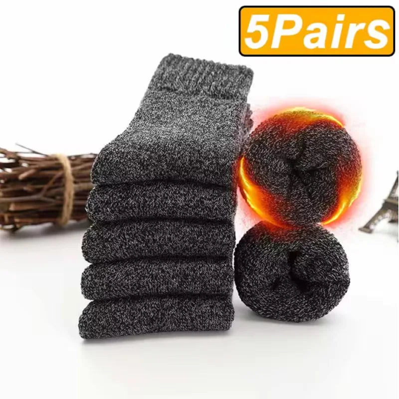 5pc Unisex Thick Thermal Socks