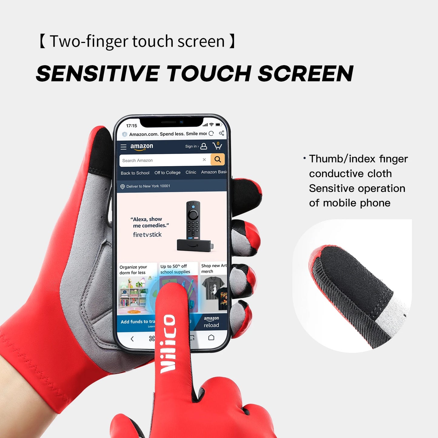 Touch Screen Long Full Fingered Gel Multi-Purpose Sport Gloves