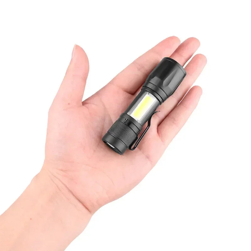 Mini LED Flashlight With USB Charging & Pen Clip Holster