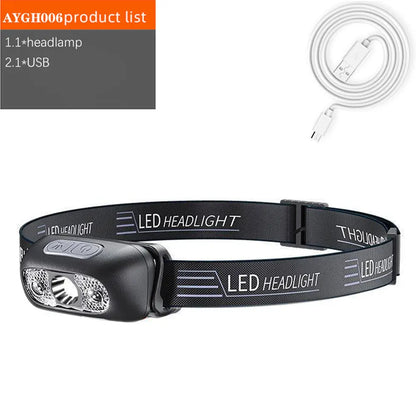500 Lumen USB Rechargeable Headlamp  LED