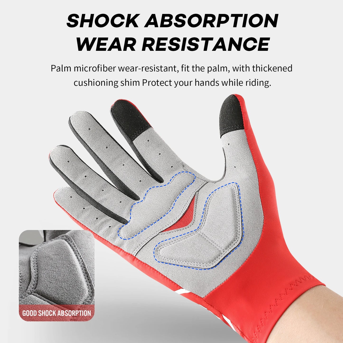 Touch Screen Long Full Fingered Gel Multi-Purpose Sport Gloves