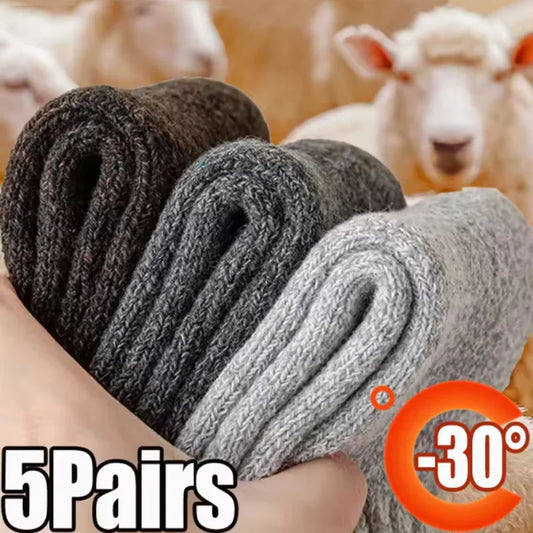 5pc Unisex Thick Thermal Socks