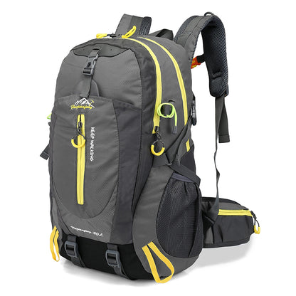 40L Unisex Water Resistant Travel Backpack Camping Hiking & Daypack