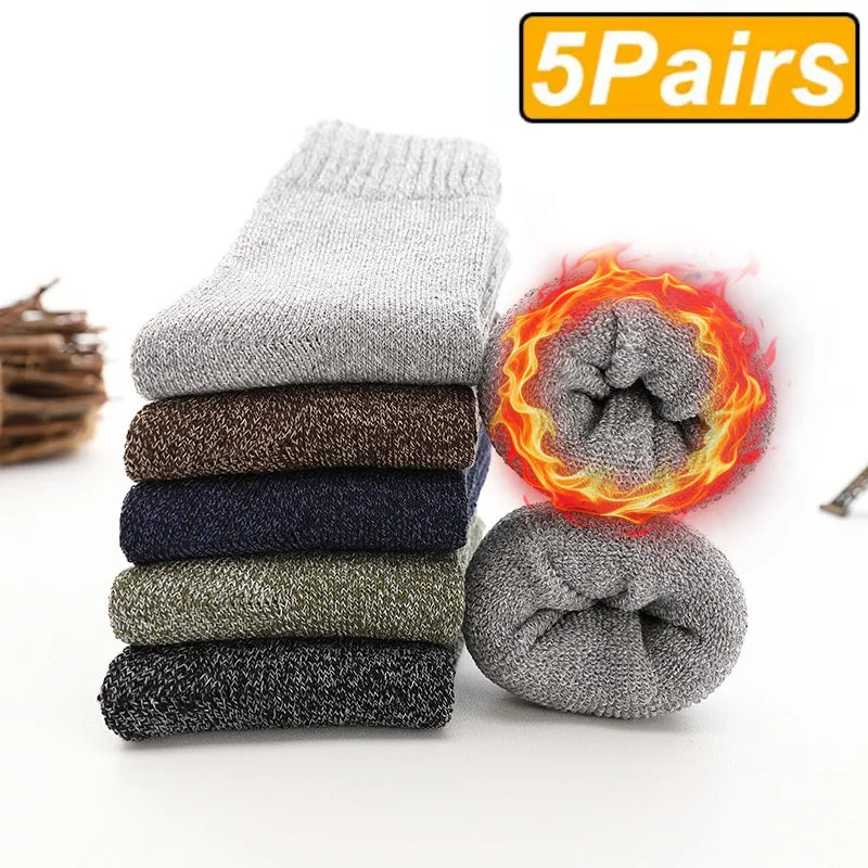 5pc Unisex Thick Thermal Socks